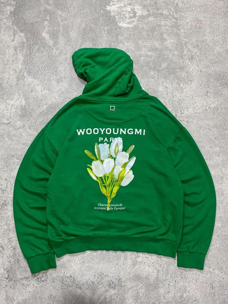 Wooyoungmi Paris SS22 Flowers Print Back Logo Hoodie photo 1