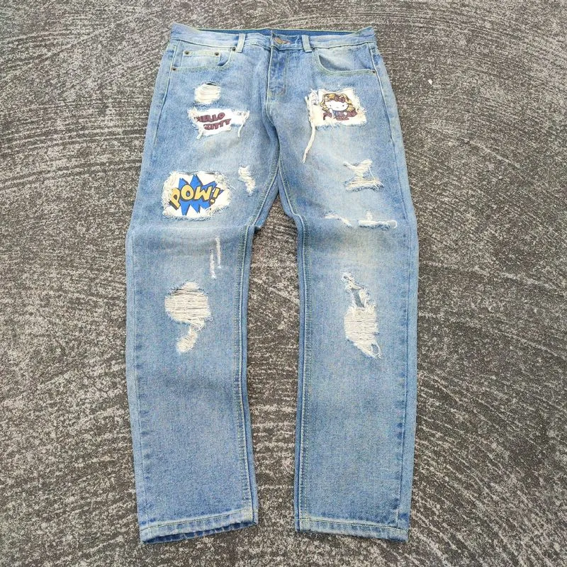 Hello Kitty DC Comics Art Blue Jeans non selvedge photo 1