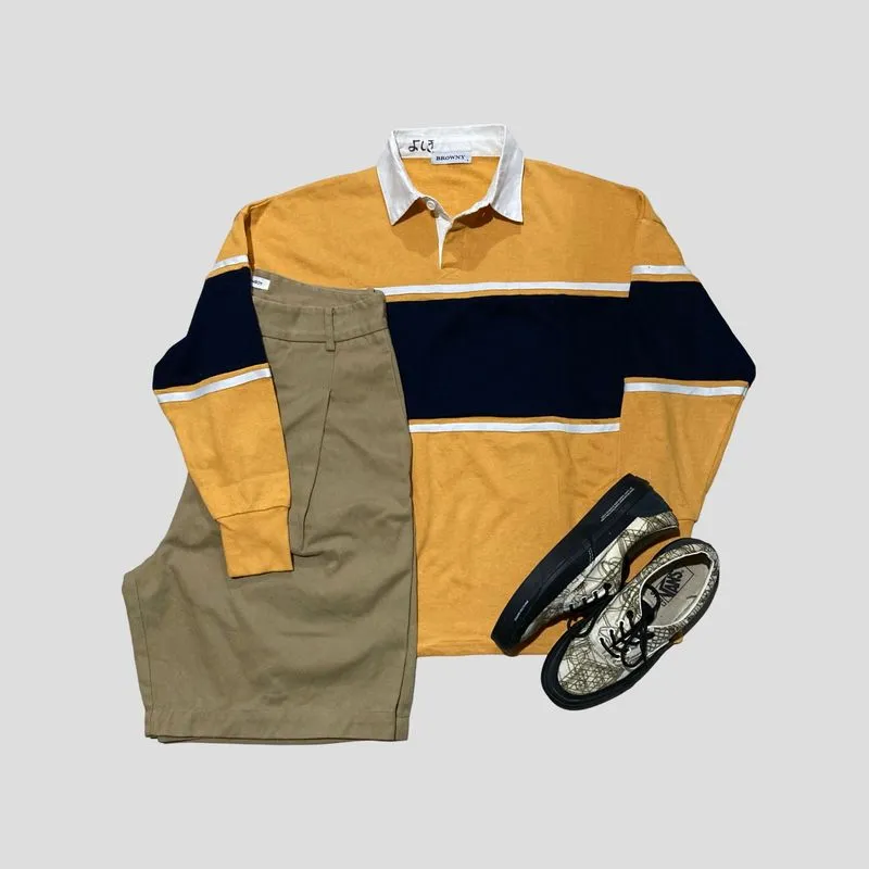 Browny boxy polo rugby shirt photo 1
