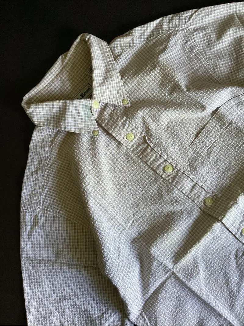 Casual Shirt Kemeja LL B3an Cream tan  photo 1