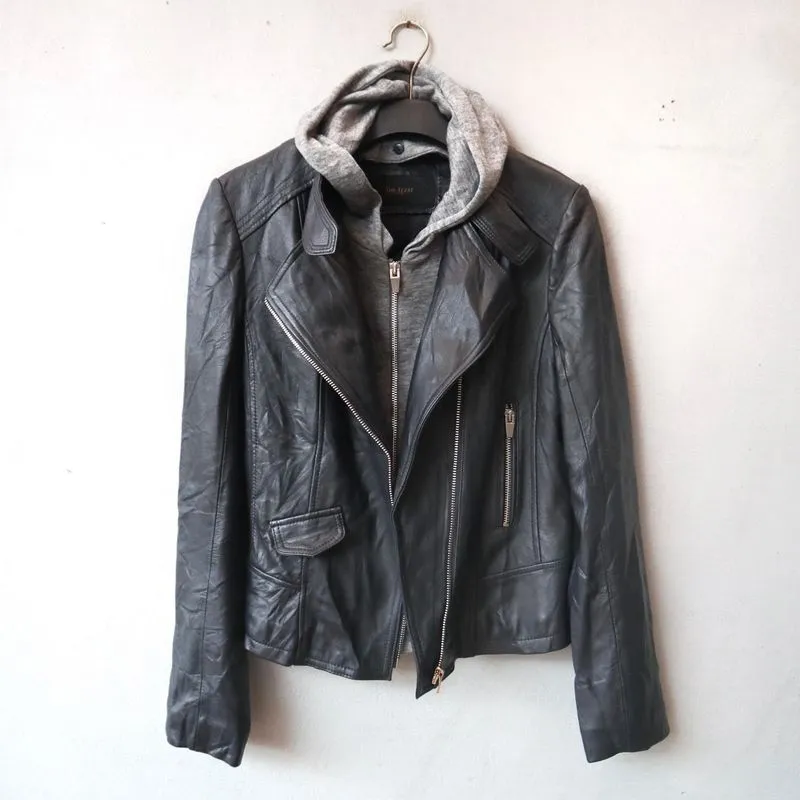 Jaket kulit asli size M domba berhodie casual hoodie biker photo 1