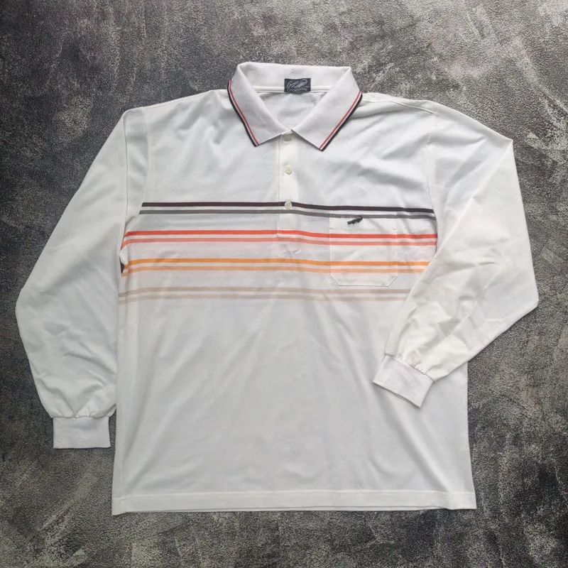 Crocodile Luxury Casual Polo shirt Pria multicolor white photo 1