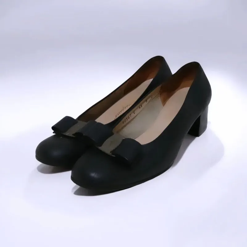 Salvatore Ferragamo 80mm Vara Bow Pumps Original   photo 1