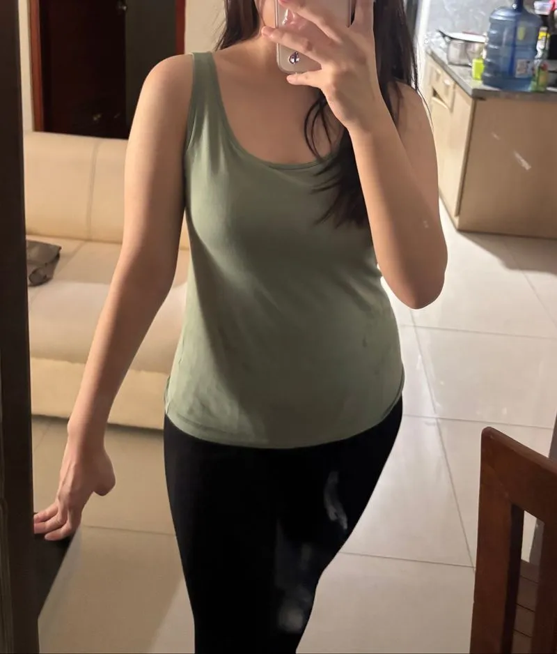 Preloved atasan singlet olahraga hijau ada cup bra nya photo 1