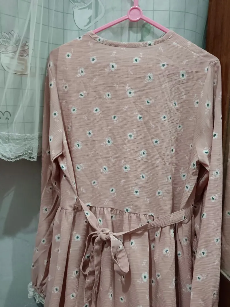 Fairy Muslim Midi dress Wanita pink photo 1