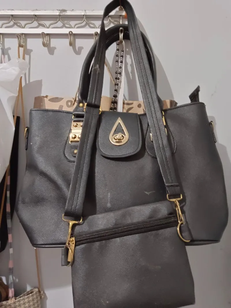 Minimalist Casual Tote bag Wanita black photo 1
