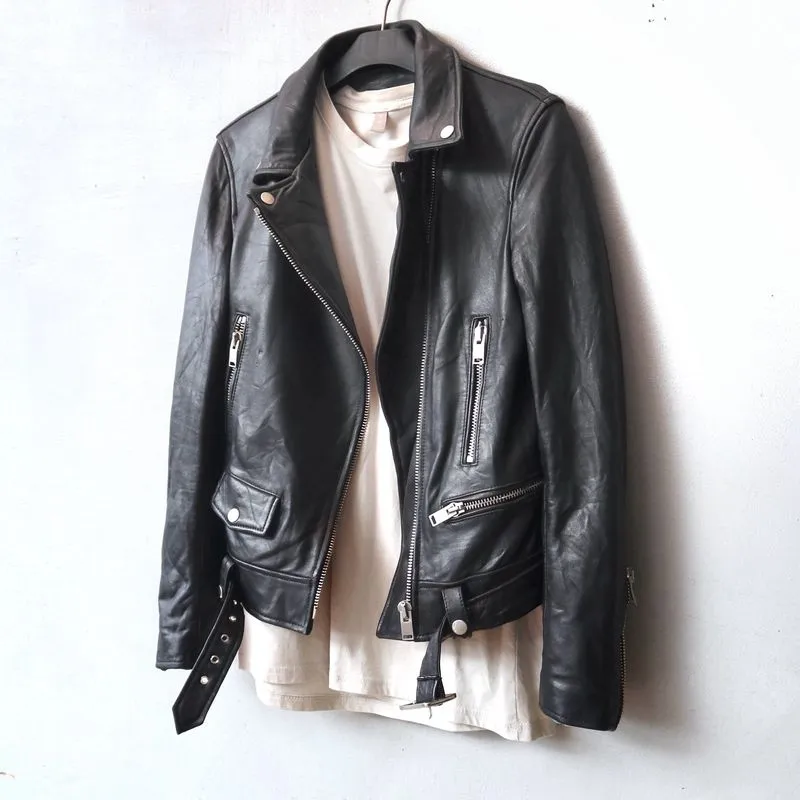 Saint laurent kulit domba biker unisex ramones rider rocker photo 1