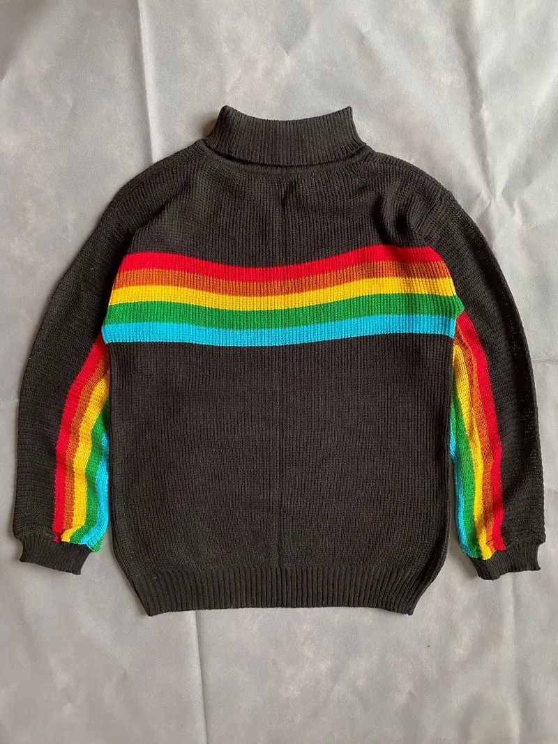 Streetwear Emo Sweater Wanita multicolor white photo 1