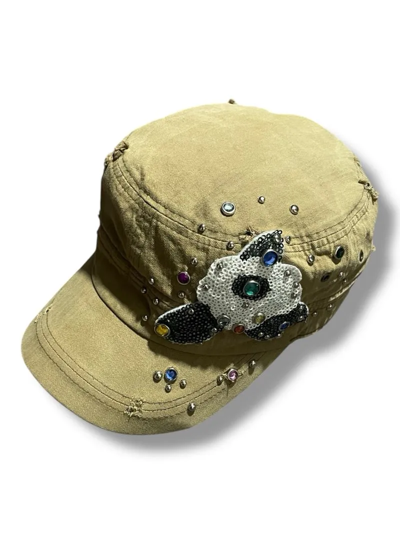 y2k Distresed Studed Cadethat Bling photo 1