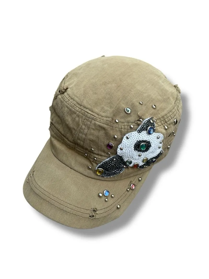 y2k Distresed Studed Cadethat Bling photo 1