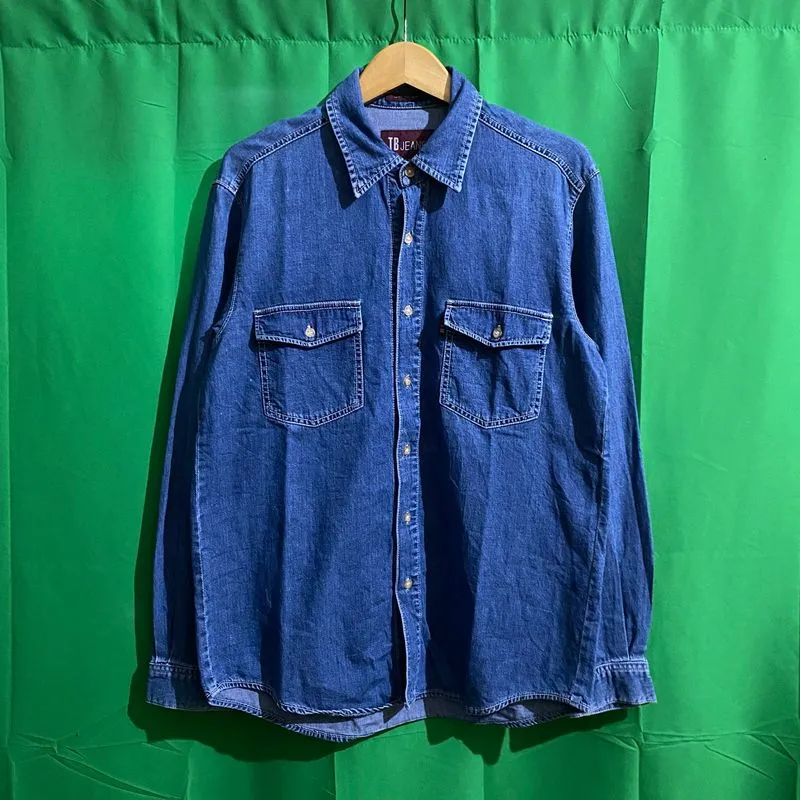 Kemeja jeans TB Jeans - Size L - Baju navy photo 1