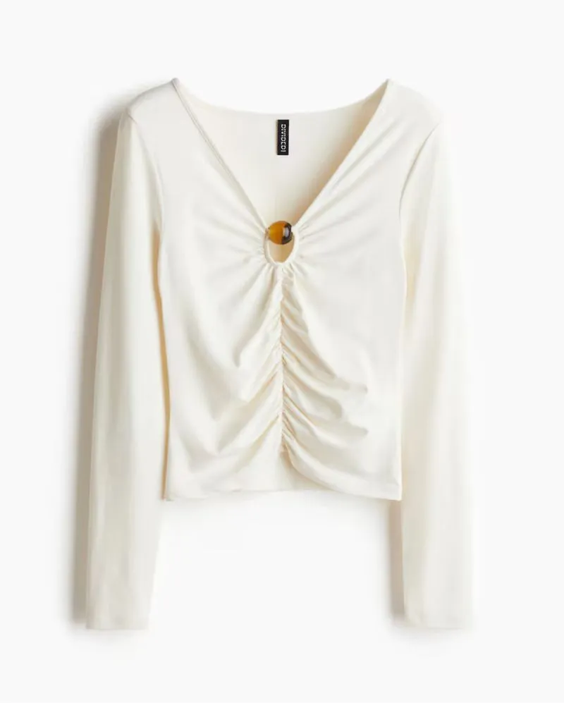 Long sleeve cutout top rib photo 1