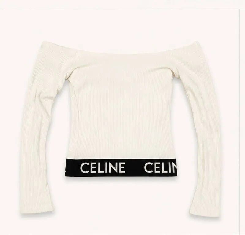 Celine off shoulfer ribbed top photo 1