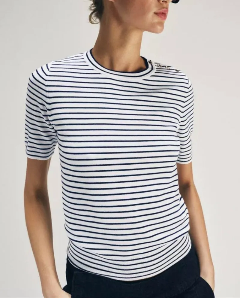 zara striped short t-shit photo 1