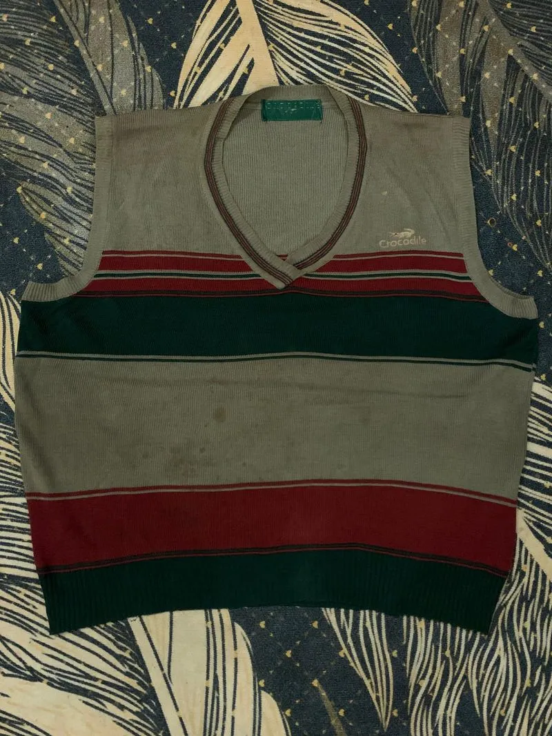 Vest Knit Crocodile Vintage photo 1