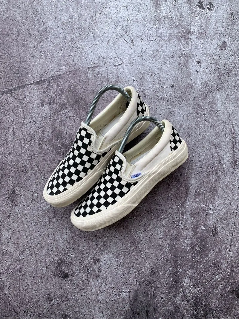  Vans Classic Slip On Vault OG Checkerboard Black White photo 1