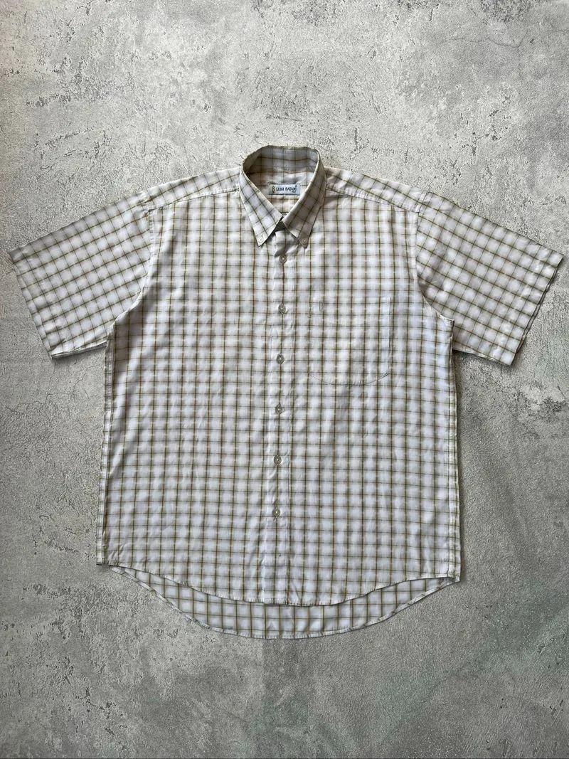 Vintage Luigi Batani Italy Plaid Shirt photo 1