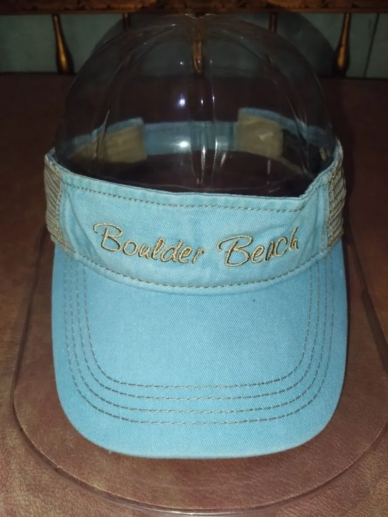 "Boulder Beach" Embroidered Distressed Sun Visor photo 1