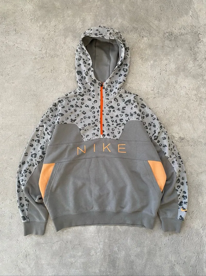halfzip nike leopard mix hoodie photo 1