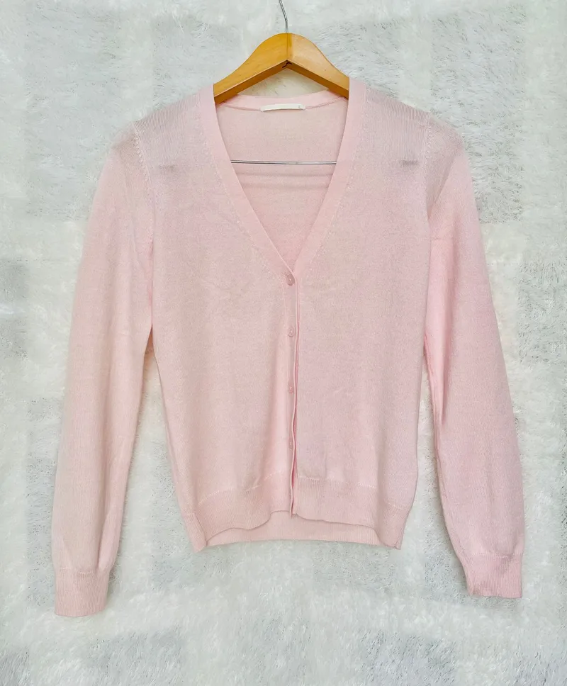 Uniqlo Casual Cardigan Wanita pink
