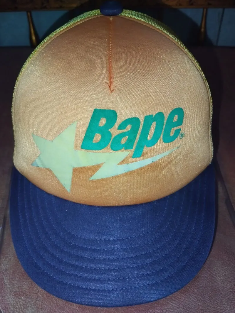 A Bathing APE Star-Print Mesh Baseball Cap photo 1