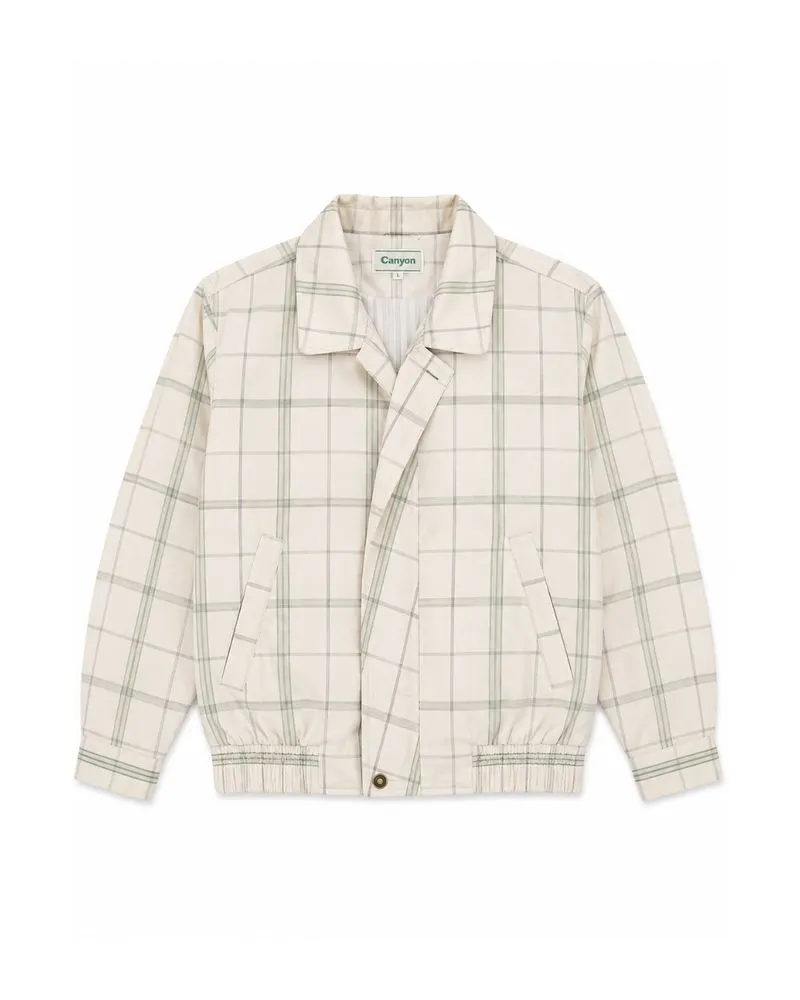 Canyon Plaid Harrington Jacket White Cream photo 1
