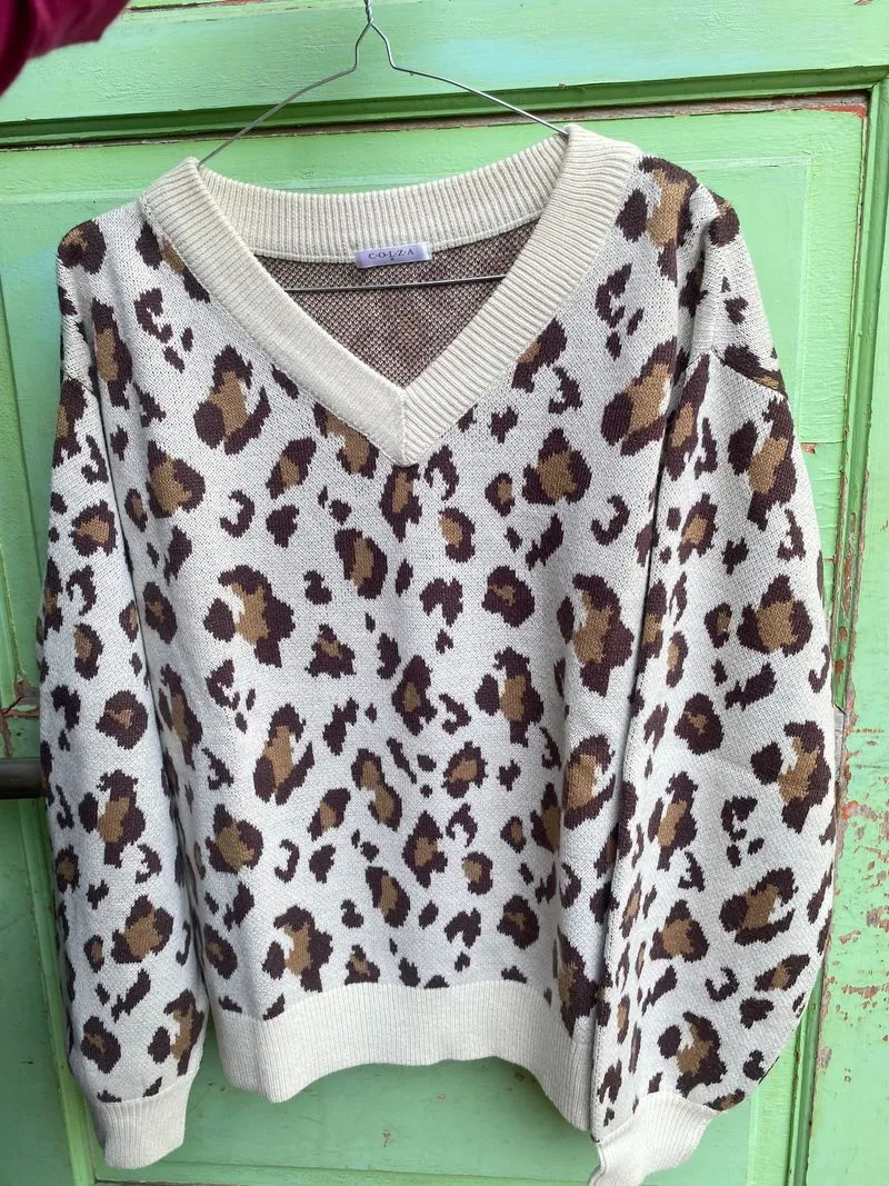 Casual Sweater Wanita brown photo 1