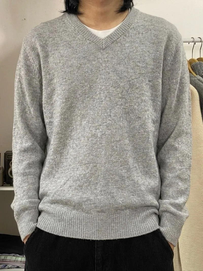 Knitwear V neck Blank Gray GU photo 1