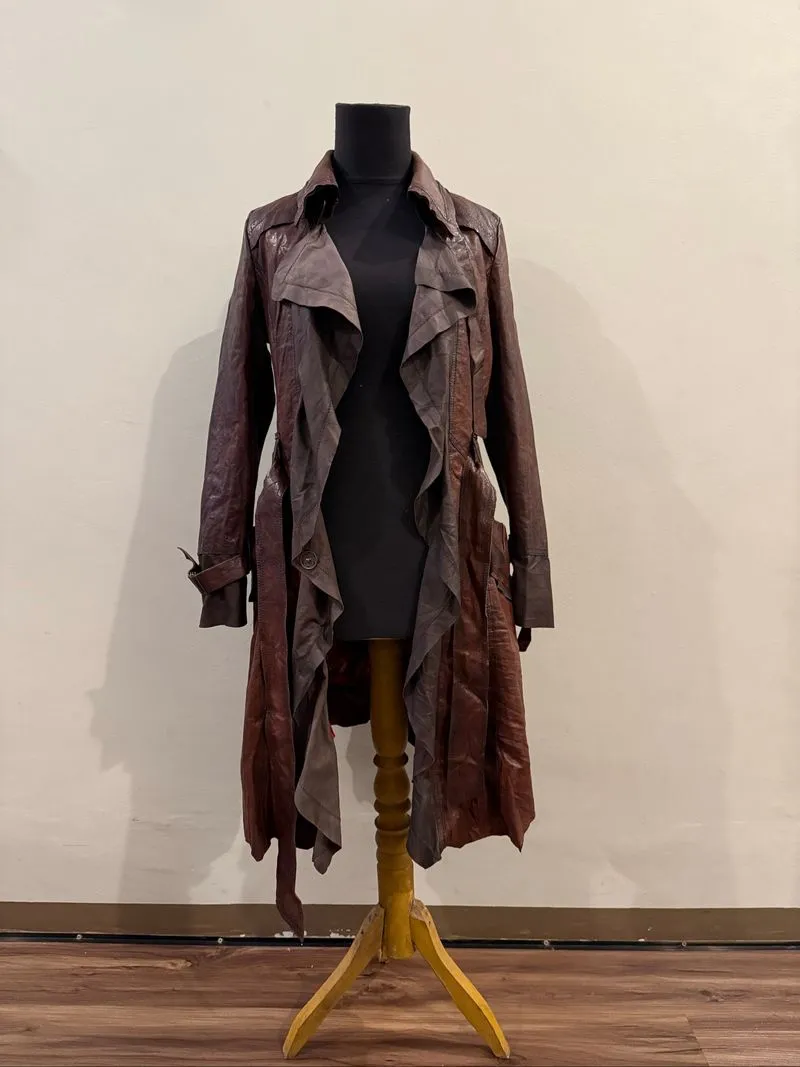 Leather coat vintage tankus korean designer  photo 1
