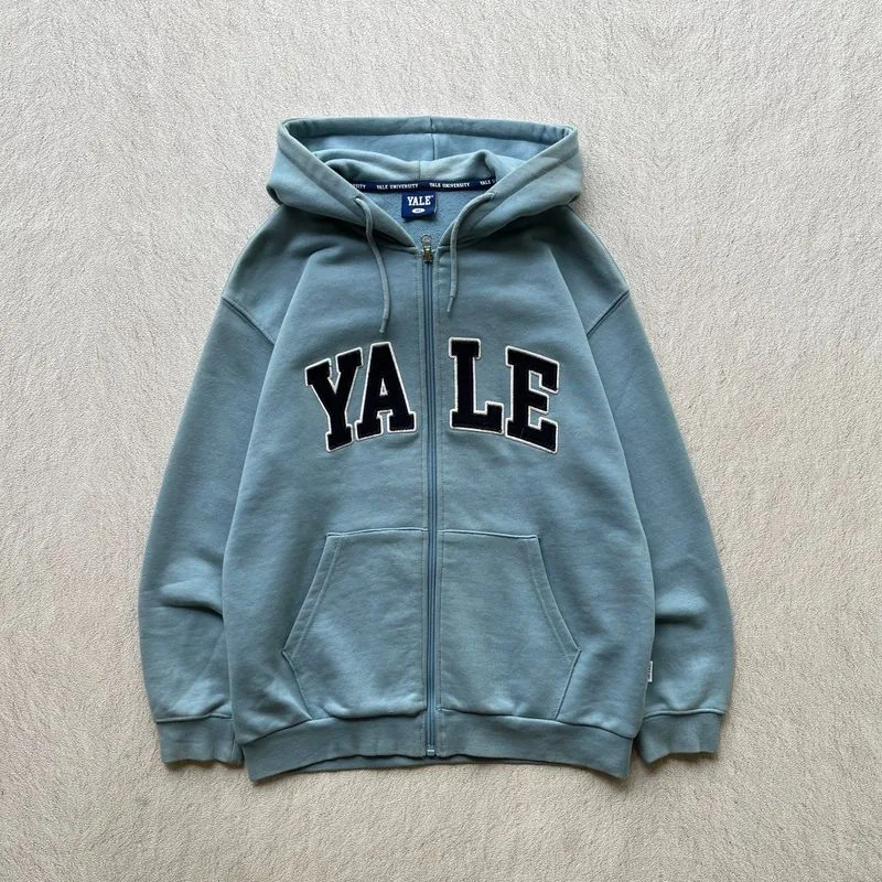 Yale Arch Logo Light Blue Zip Hoodie photo 1