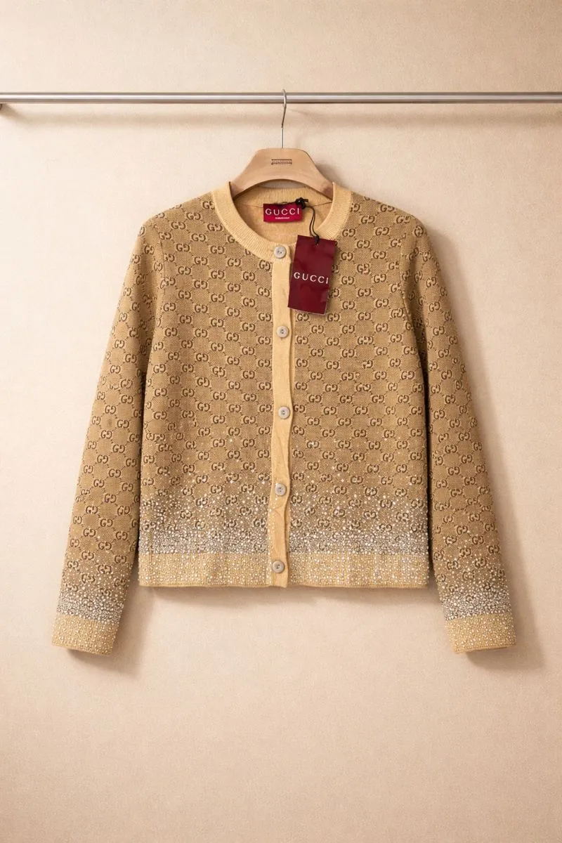 Luxury Cardigan Gucci With Cristal Kardigan Mewah Wanita photo 1