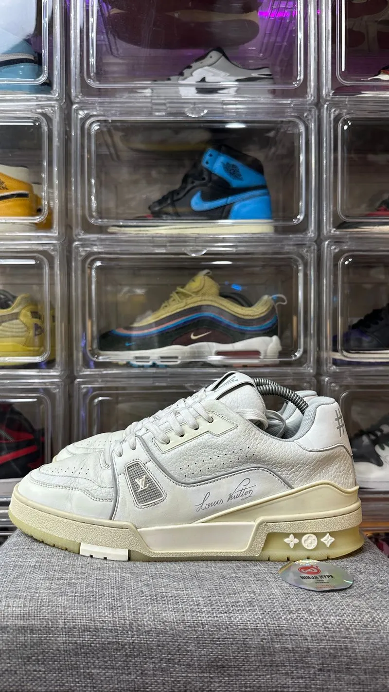 LOUIS VUITTON TRAINER WHITE LEATHER SNEAKERS , LOUIS VUITTON photo 1
