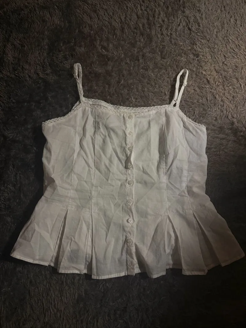 brandy melville white tank top photo 1