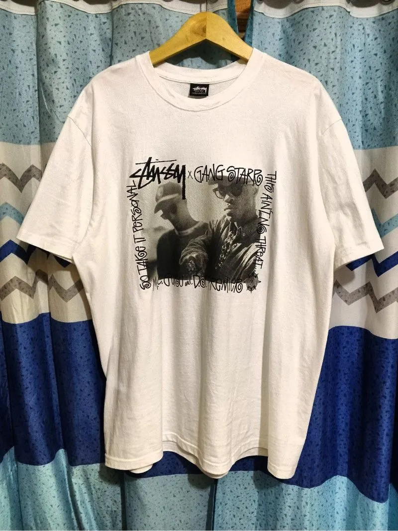 Stussy Gangstarr "take it personal" Tee White photo 1