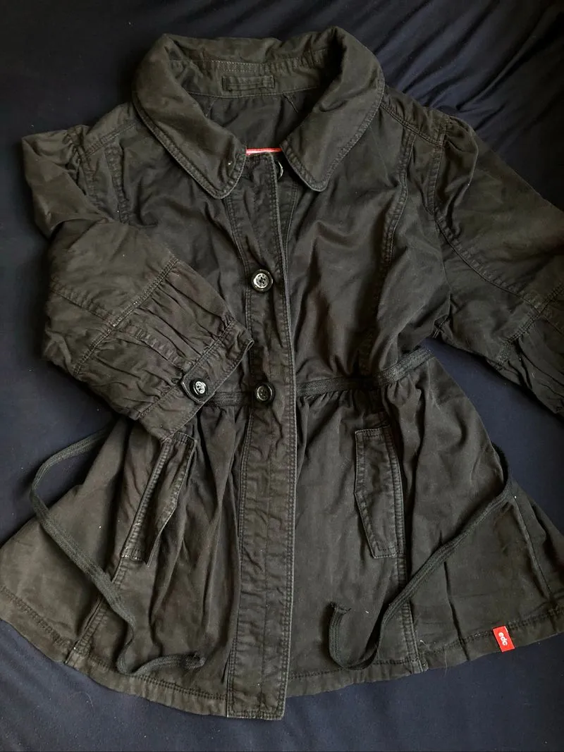 Utility Jacket Short Trench Coat.  photo 1