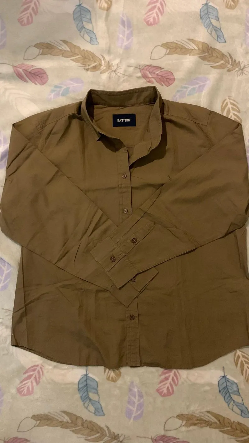 Casual Shirt Wanita brown photo 1