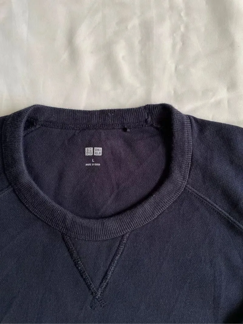 crewneck uniqlo dark navy photo 1