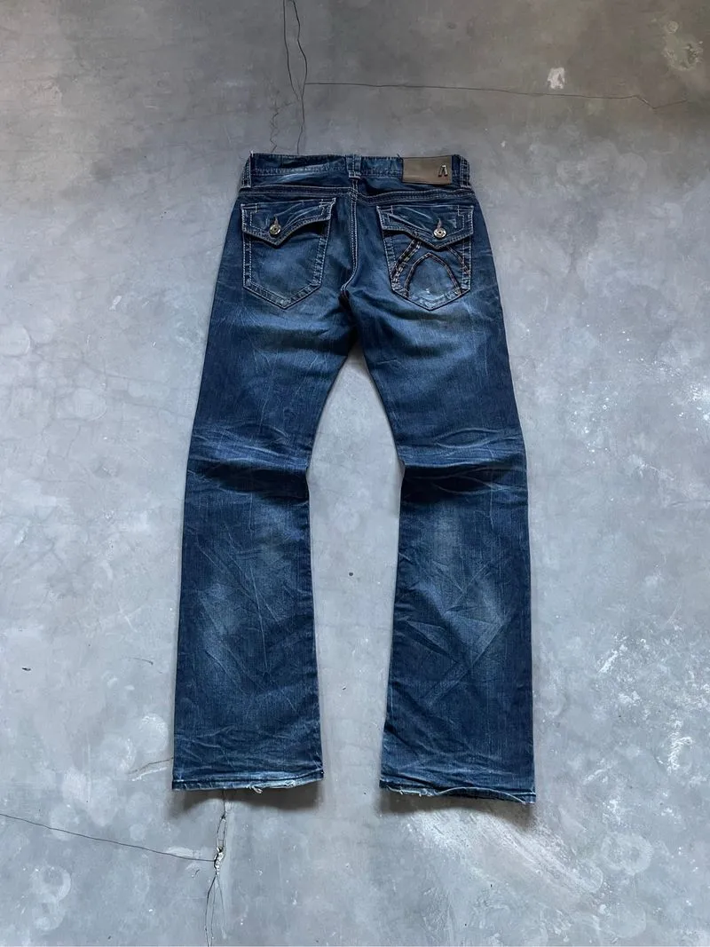 Rare Buckaroo Flare Jeans Boot Cut Jeans Big Stitch Washed   photo 1