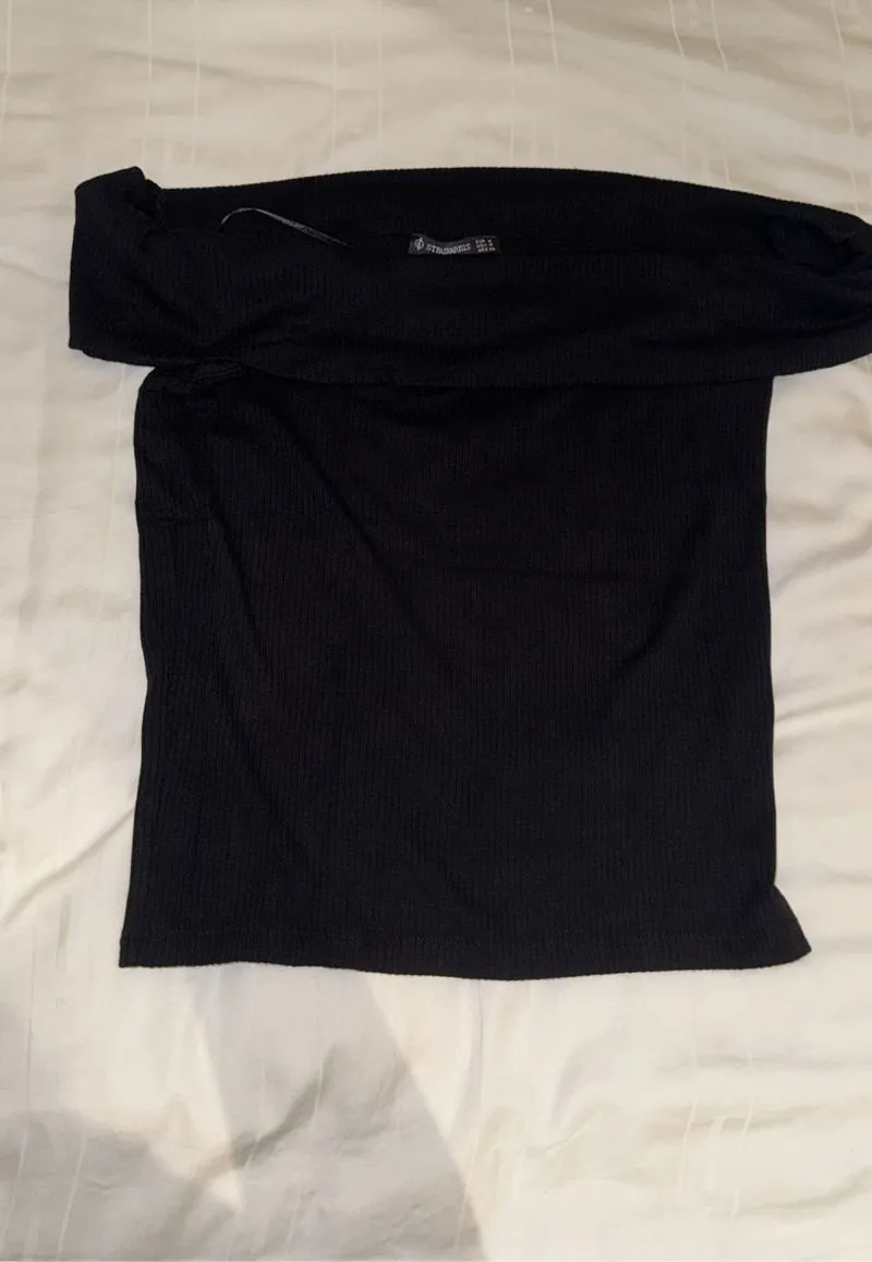 Stradivarius top, daily hangout black top  photo 1