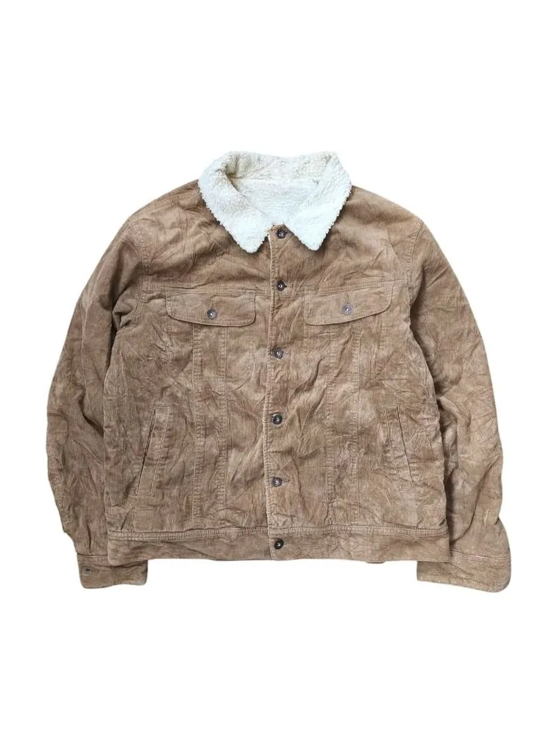 GU Uniqlo - Jaket Trucker Corduroy Coklat Size XL photo 1