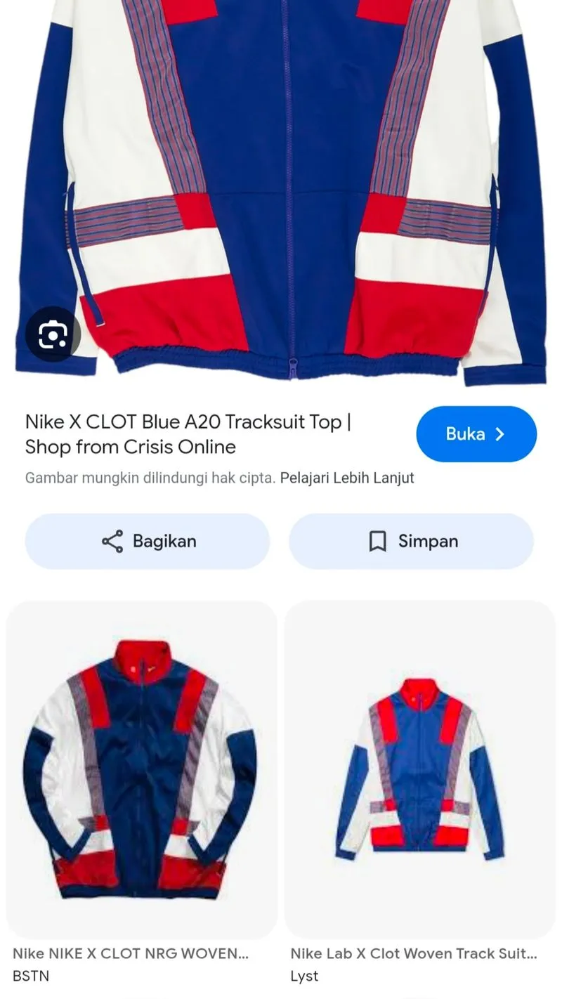 TRACKTOP BOXY NIKE LAB X CLOT HEAVY COLOURBLOCK photo 1