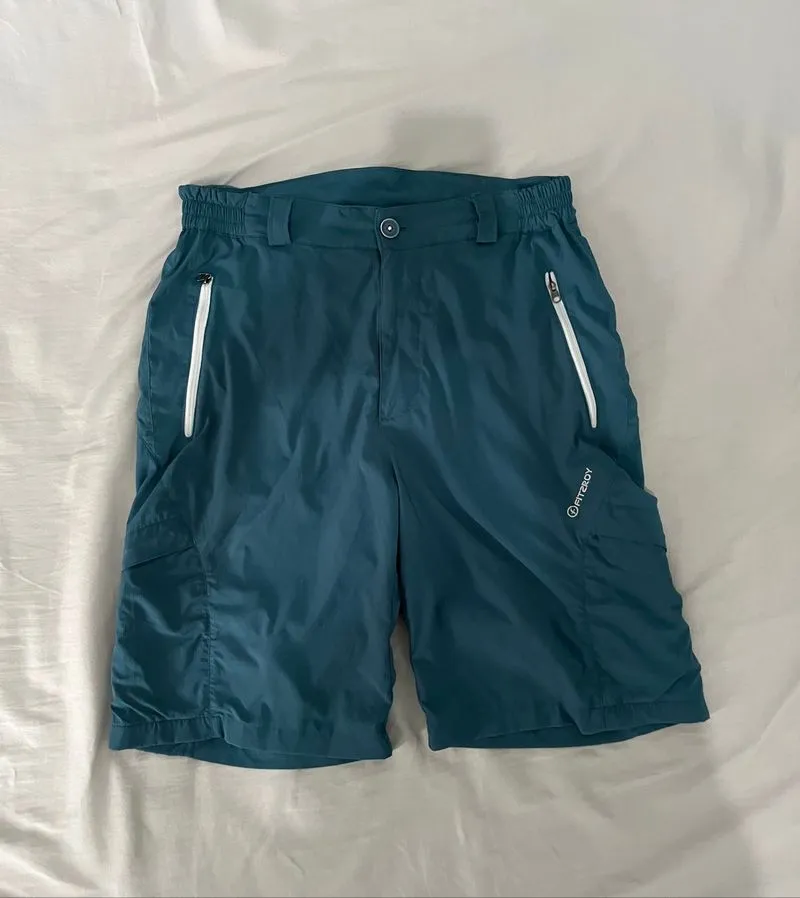 Fitzroy teal blue quick-dry athletic shorts photo 1