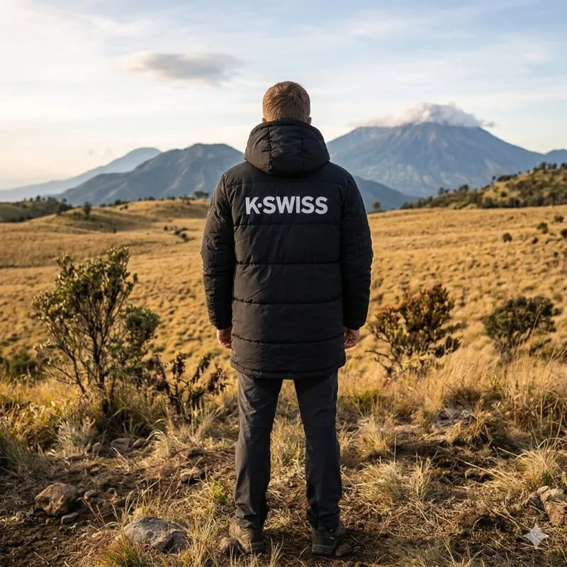 K-Swiss Mountain Parka Down Jacket Long Coat photo 1