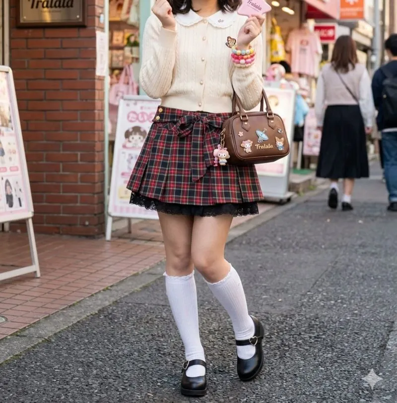 Gingham Lace Skirt by Tralala photo 1
