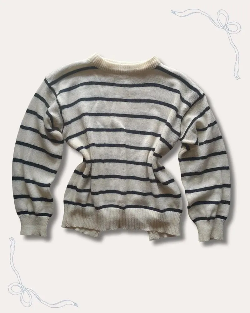Knite sweater rajut garis photo 1