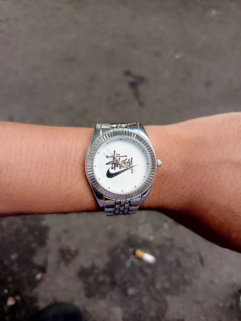 Nike Vintage Casual Pria silver white photo 1