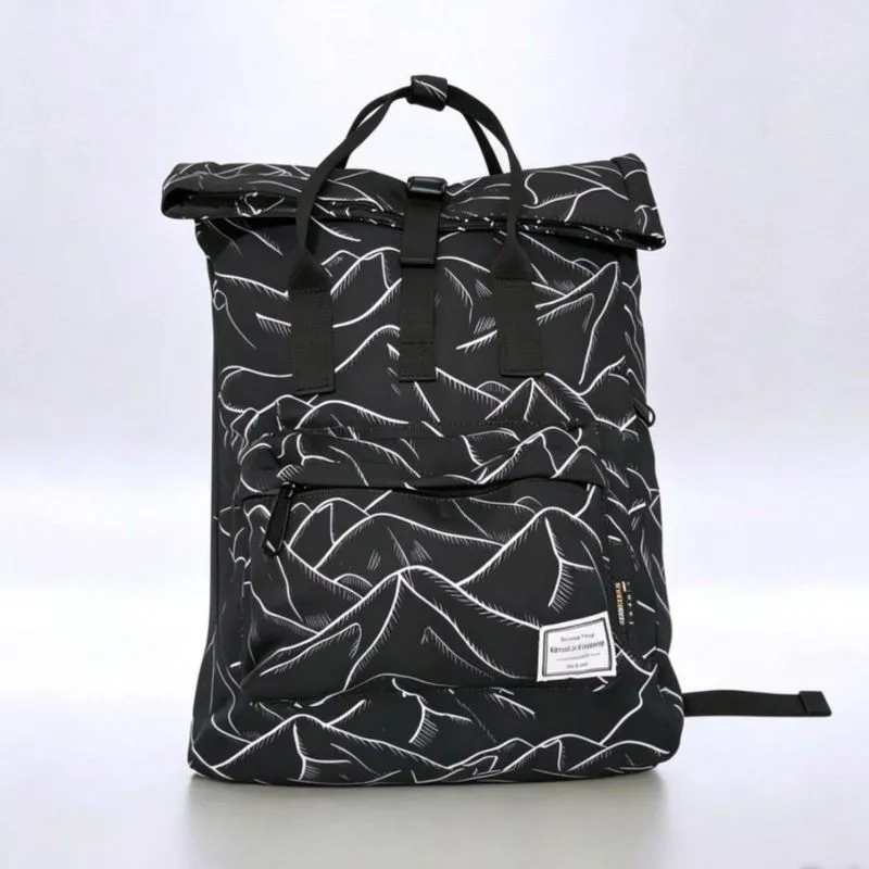 Mr.Ace Homme x Cordura Fabric Black White Graphic Roll Top B photo 1