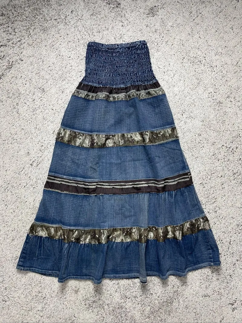 Maxi skirt hagi mori kei vkei japan harajuku kawaii y2k emo photo 1
