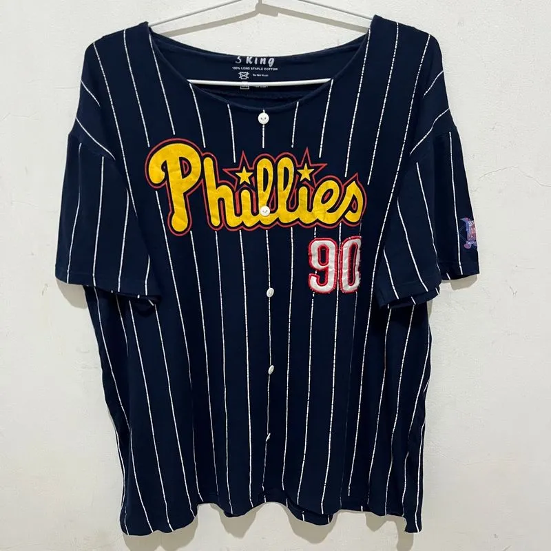 Atasan Baseball Navy Biru photo 1