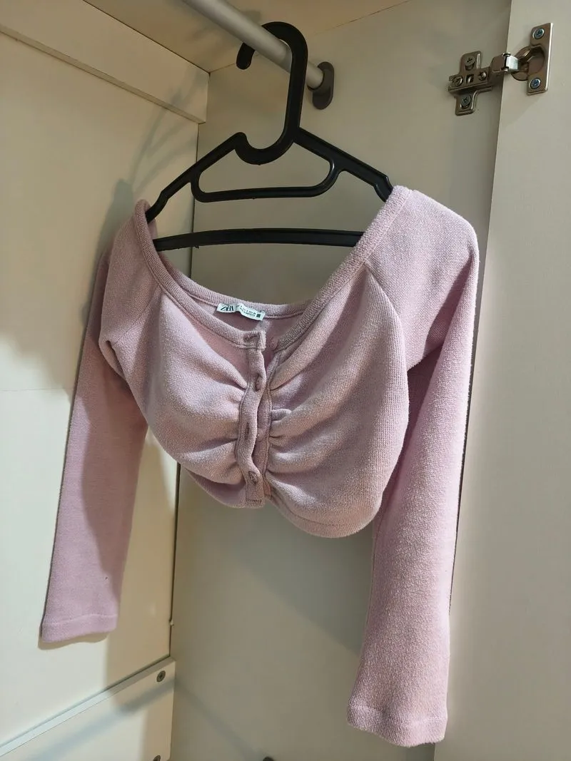 Cardigan Zara ungu uk s photo 1